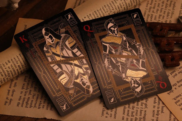 Room One Assassin's Creed Legacy Ver. II Playing Cards, Onyx Hidden Blade Edition, Poker Size Collectible Card Deck with Custom Artwork and Embossed Foil Sleeve, Black