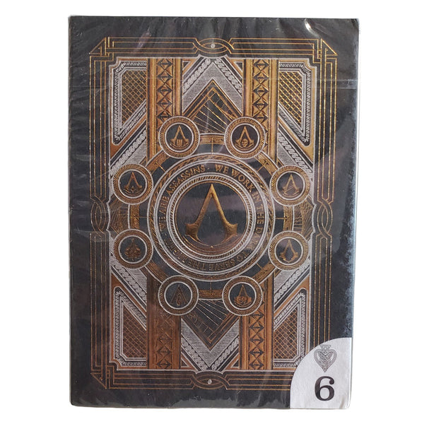 Room One Assassin's Creed Legacy Playing Cards, Black Hidden Blade Edition, Poker Size Collectible Card Deck with Custom Artwork and Embossed Foil Sleeve