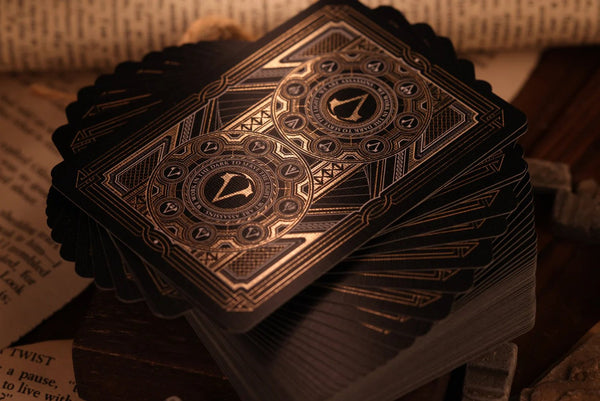 Room One Assassin's Creed Legacy Ver. II Playing Cards, Onyx Hidden Blade Edition, Poker Size Collectible Card Deck with Custom Artwork and Embossed Foil Sleeve, Black
