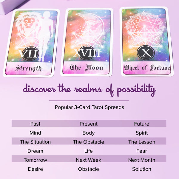 Kalan Tarot Cards Set - Complete Set of Tarot Cards for Beginners and Experts Alike - Celestial - 2.75" W x 4.75" L