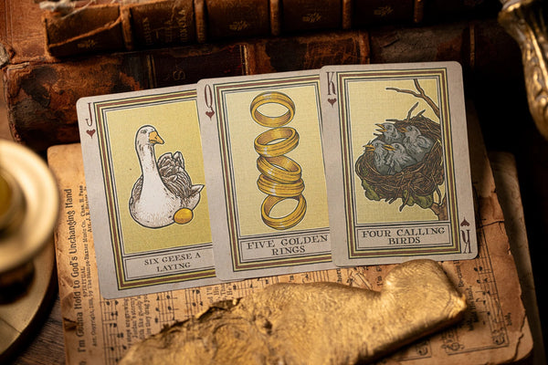 Kings Wild Project 12 Days Of Christmas Luxury Playing Cards - Standard Edition, Festive Holiday Themed Collectible Christmas Deck, Poker Size Custom Index