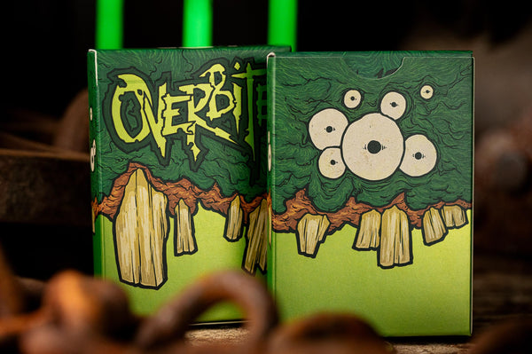 Kings Wild Project Overbite Green Luxury Playing Cards, Standard Edition, Poker Size Custom Index Deck, Monster-Themed Collectible Cards