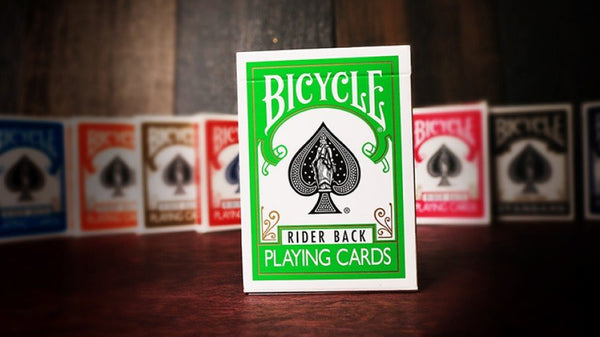 Bicycle Rider Back Green Playing Cards, Poker Size Standard Index, Classic Deck of Cards for Poker, Blackjack, Family Game Night, Card Games & Magic Tricks