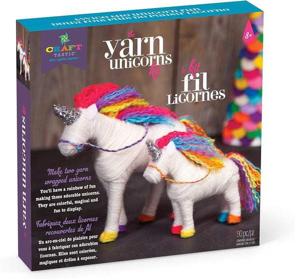 Craft-tastic - Yarn Unicorns Kit - Craft Kit Makes 2 Yarn-Wrapped Unicorns