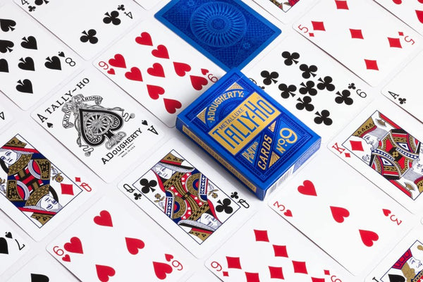 Tally-Ho MetalLuxe Blue Premium Playing Cards, Poker Size Standard Index