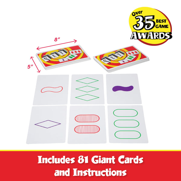 PlayMonster Set Giant Card Games for Kids - Jumbo Playing Cards, Matching Game, Learning Games, Fun Family Games, Game Night, Travel Games, Multi-Player Card Game of Visual Perception, Ages 6+