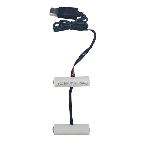 Kurt Adler USB PowerConnect+ 2 "AA Battery Converter, 18-Inch Lead Wire, Indoor Use Only