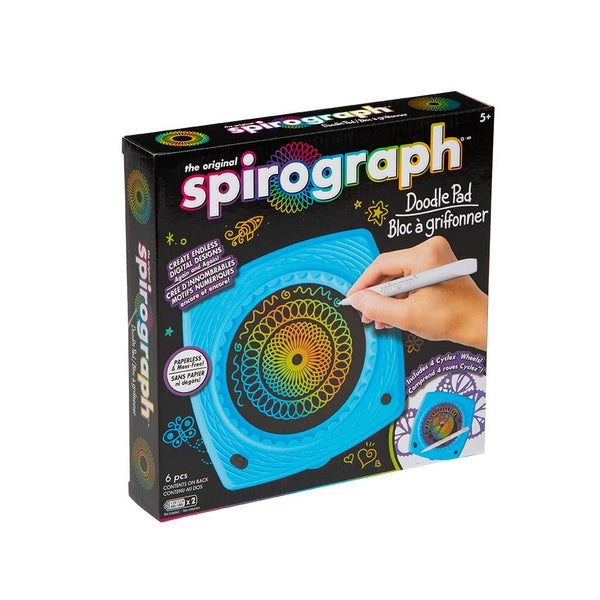 Spirograph Doodle Pad– Arts and Crafts, Scratch Art, LCD Writing Tablet Toy for Kids,  Art Supplies, Drawing Kit, Spiral Art, Double-Sides Stylus, Build-in Storage, Stencils Included, Ages 5+