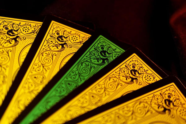 Bicycle Reverse Playing Cards (Yellow & Black) - Black Reversed Back USPCC Premium Deck for Magicians, Cardists & Collectors