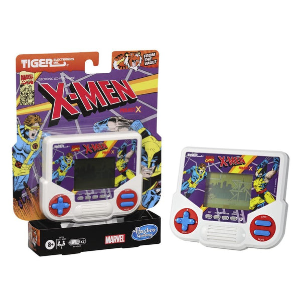 Hasbro Gaming Tiger Electronics Marvel X-Men Project X Electronic LCD Video Game, Retro-Inspired 1-Player Handheld Game, Ages 8 and Up