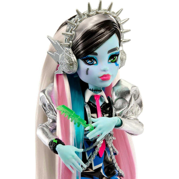 Monster High Doll, Amped Up Frankie Stein Rockstar with Instrument & Performance-Themed Accessories Like Headphones