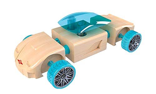 Automoblox Collectible Wood Toy Cars and Trucks - Mini C11 Nebulous, Aqua Blue, 4.75" x 1.75" (Compatible with other Mini and Micro Series Vehicles)