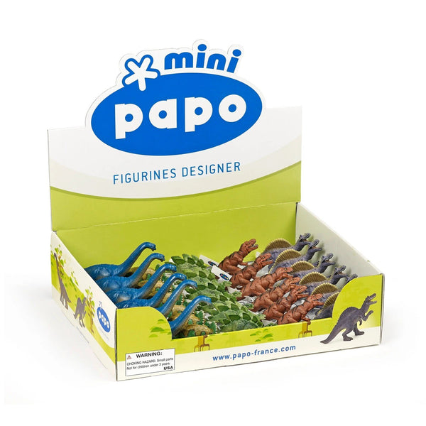 Papo Mini Dinosaurs Assortment Box - 30 Piece Collectible Dinosaur Figures