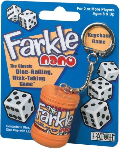 Farkle Nano Keychain -- Classic Dice-Rolling Risk-Taking Game -- Travel Sized -- for Ages 8+