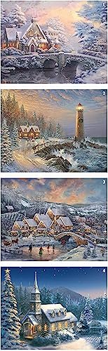 Ceaco - Thomas Kinkade Holiday Collection #5 - 4 in 1 Multipack - (4) 500 Piece Jigsaw Puzzles