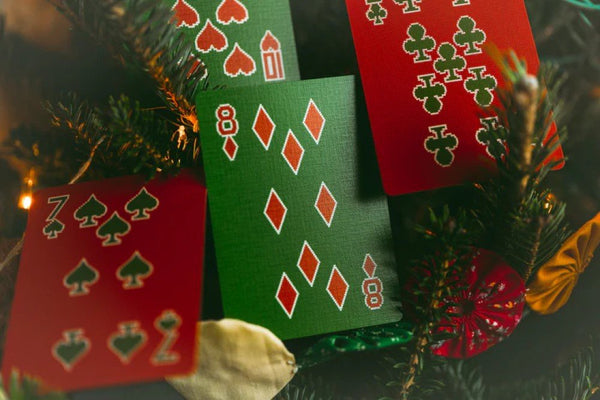 Kings Wild Project Deck The Halls Christmas Themed Playing Cards, Poker Size Custom Index