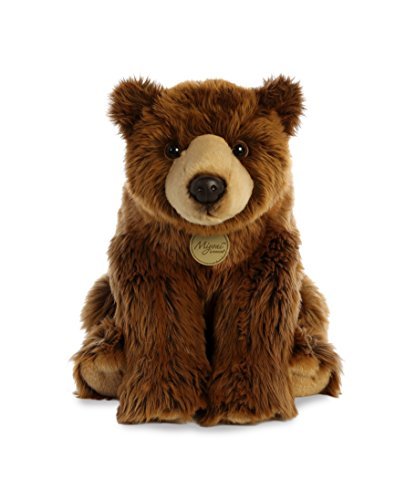 Aurora® Realistic Miyoni® Grizzly Stuffed Animal - Lifelike Detail - Cherished Companionship - Brown 15 Inches