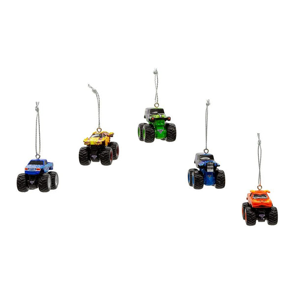 Kurt Adler Monster Jam® Miniature Ornament Set, 5-Piece Set