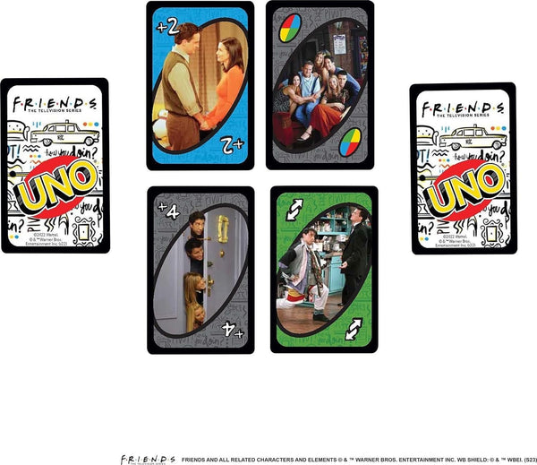 Mattel Games UNO Friends Card Game For Family, Adult & Party Nights, Collectible Inspired By Tv Series, 2-10 Players Ages 7+