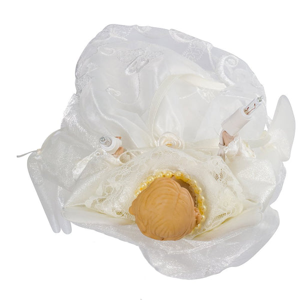 Kurt Adler 10-Inch UL 10-Light Gold/Ivory Angel Treetop