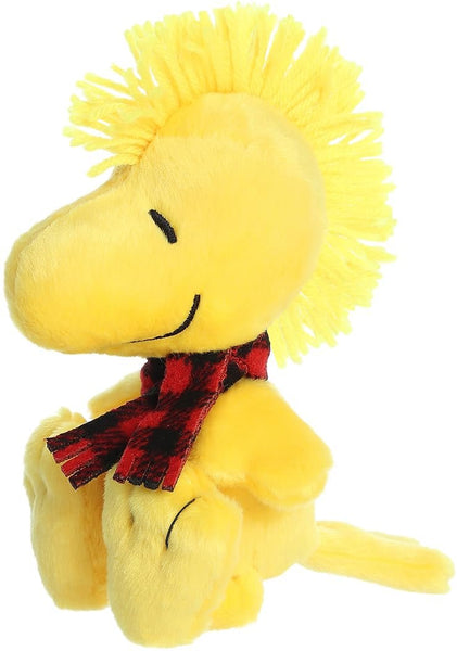 Aurora Festive Peanuts 2 Piece Plaid Plush Bundle, 10 inch Snoopy and 6 inch Woodstock