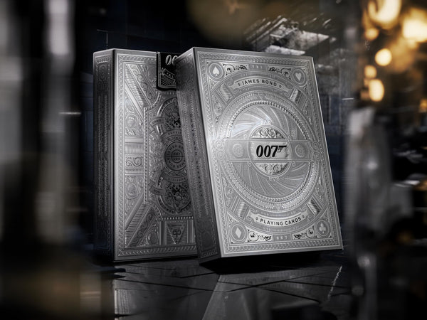 theory11 James Bond Silver Edition Playing Cards, Premium 007 Poker Deck, Standard Index