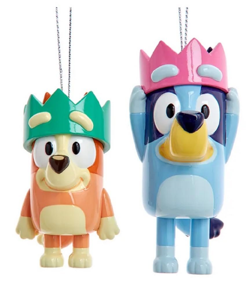 Kurt S. Adler Kurt Adler Bluey and Bingo Ornament 2 Assorted