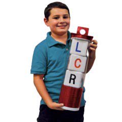 Big LCR® Left Center Right™ Dice Game - Oversized 3.5" Foam Dice - Party Game for 3+ Players