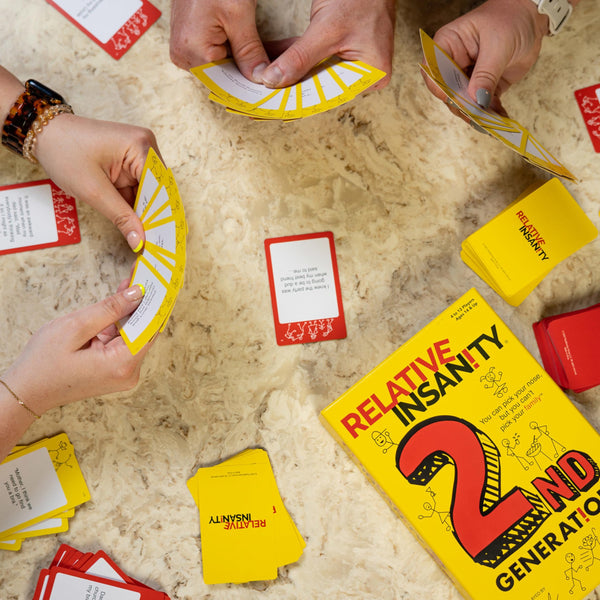 PlayMonster Relative Insanity 2nd Generation Party Game by Jeff Foxworthy – Hilarious Family & Adult Card Game for Game Night, 4+ Players, Ages 14+
