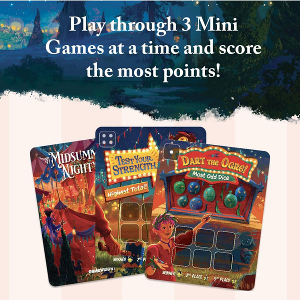 Gamewright - A Midsummer Nights Fayre - An Enchanting Dice Game with a Twist in The Tale! - 2-5 Players Ages 8+