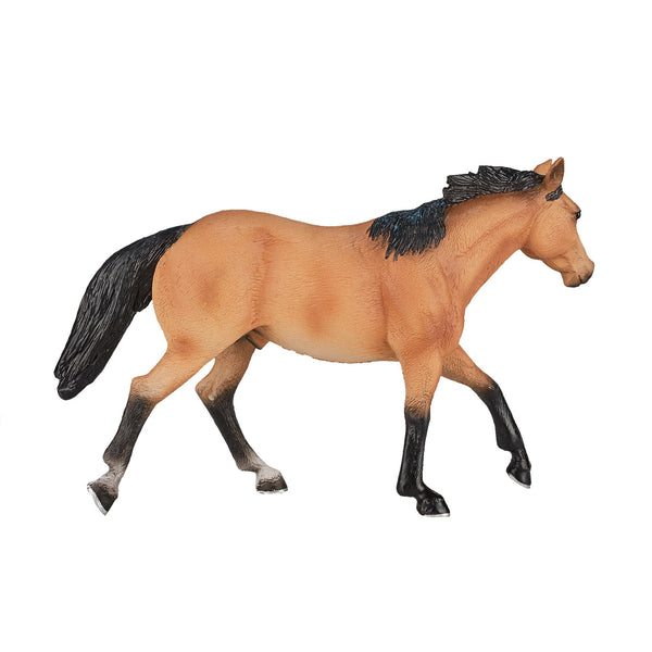 MOJO Buckskin Quarter Horse Realistic Equestrian Horse Club Hand Painted Toy Figurine