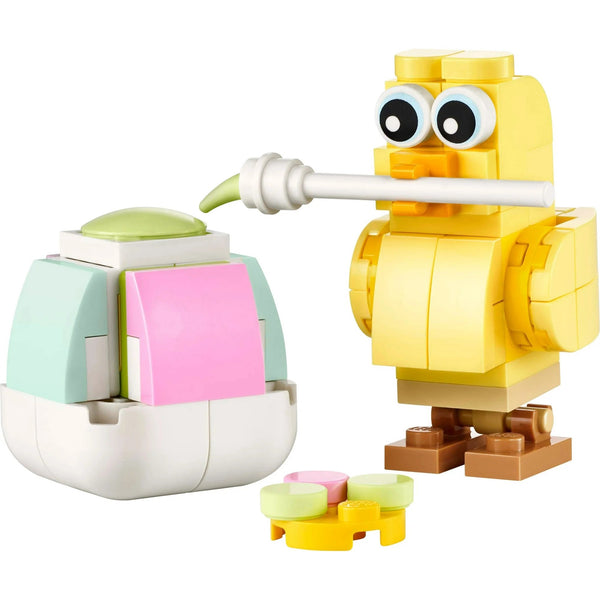 LEGO Creator Easter Egg Chick Painting Fun - Building Kit with Chick and Egg - Great Easter Basket Stuffer - 30690