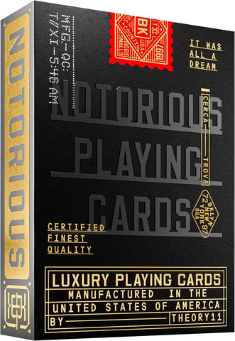 theory11 Notorious B.I.G. Luxury Playing Cards, Premium Foil, Poker Size, Standard Index