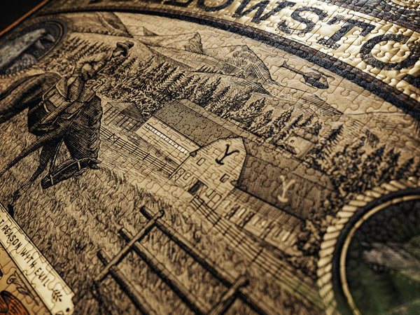 theory11 Yellowstone Jigsaw Puzzle - Dutton Ranch Montana - Officially Licensed 1,000 Piece Intermediate Puzzle for Ages 14+