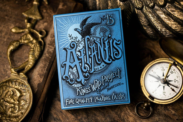 Kings Wild Project Atlantis Luxury Playing Cards - Standard Edition, Poker Size Custom Index, Collectible Deck