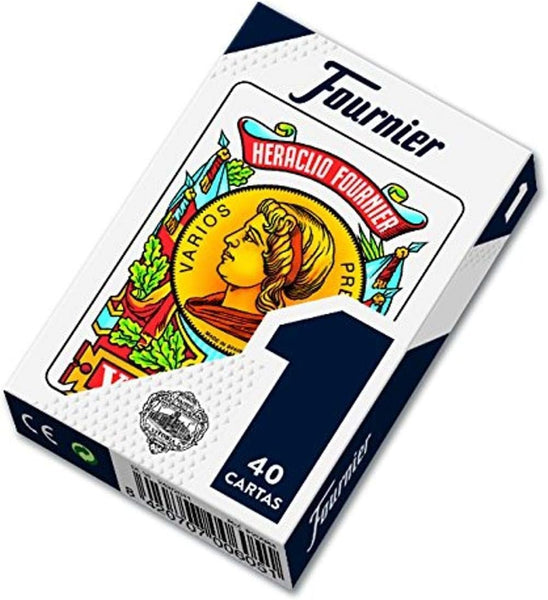 Heraclio Fournier No. 1 Spanish Playing Cards – 40-Card Deck with Clubs, Coins, Cups & Swords (1 Deck, Colors May Vary)