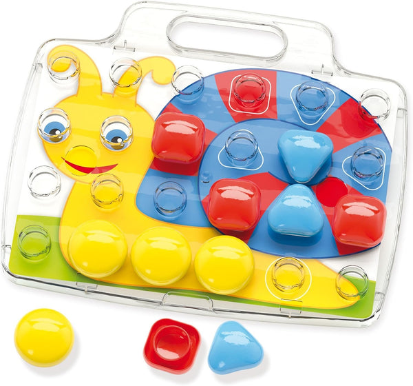 Quercetti Early Development Toy For Learning Shapes & Colors For Ages 18 Months & Up Pixel Baby Basic Colourful