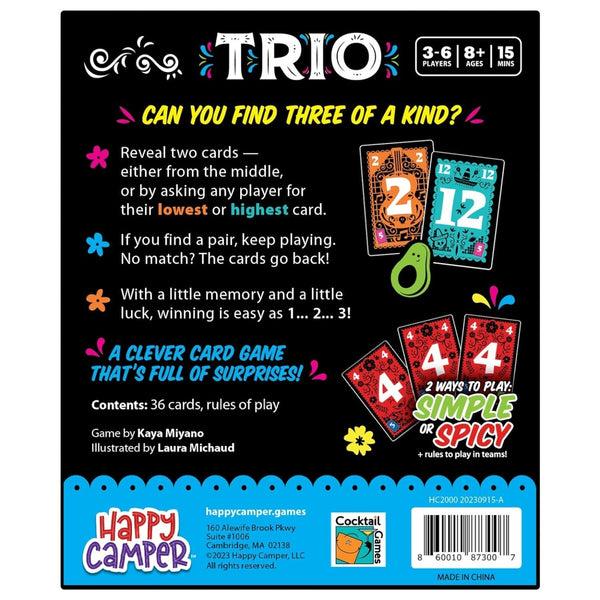 Happy Camper TRIO Card Game | Hottest New Family Game | Award-Winning | Game of The Year in France | Perfect Stocking Stuffer | Great for Game Night | 3-6 Players Ages 8+