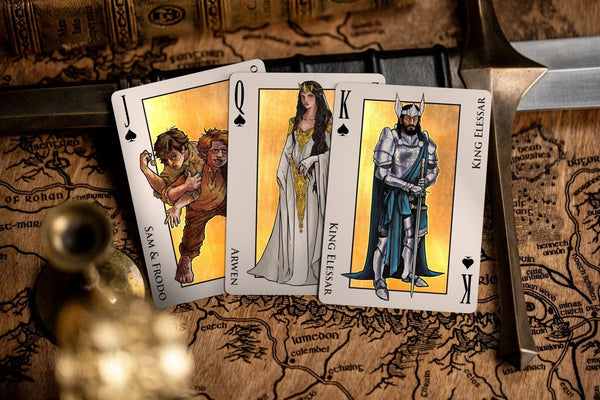 Kings Wild Project The Lord of the Rings Triple Set - Three Deck Luxury Playing Cards Premium Collectible Box Set Inspired by J.R.R. Tolkien’s Middle Earth