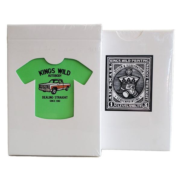 Kings Wild Project Auto Body Threads Luxury Playing Cards, Green Standard Edition, Premium Poker Size Custom Index Collectible Deck