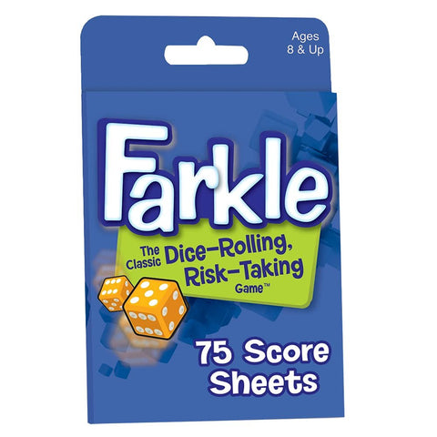 Farkle Score Sheet Pad with 75 2-Sided Sheets for the Classic Dice-Rolling Risk-Taking Game