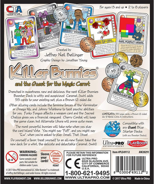 Playroom Entertainment Killer Bunnies & The Quest for The Magic Carrot Caramel Swirl Booster Deck Board Games