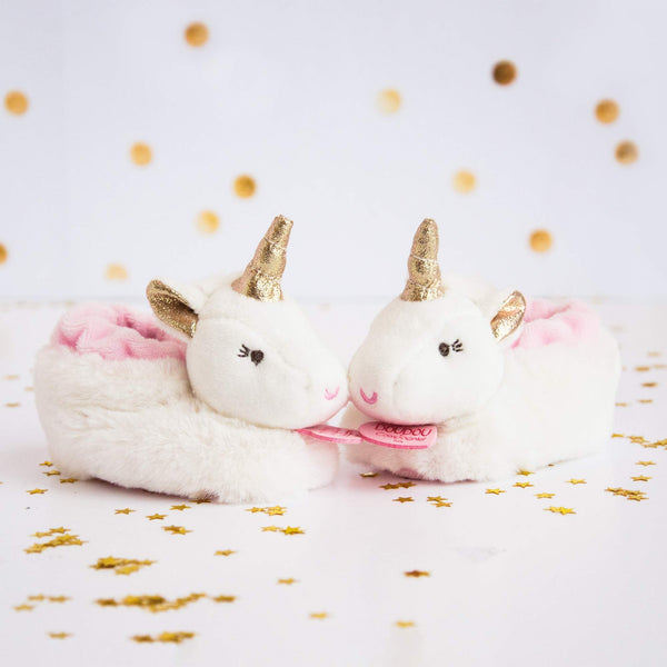 Dou Dou et Compagnie Unicorn - Booties with Rattle - 6-12 Months