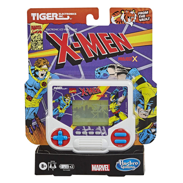 Hasbro Gaming Tiger Electronics Marvel X-Men Project X Electronic LCD Video Game, Retro-Inspired 1-Player Handheld Game, Ages 8 and Up