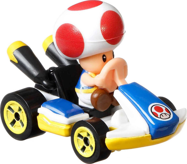 Hot Wheels Mario Kart Die-Cast Vehicle 4-Pack (GXX98), Collectible Set of 4 Fan-Favorite Characters includes First-Appearance Diddy Kong in Mach 8