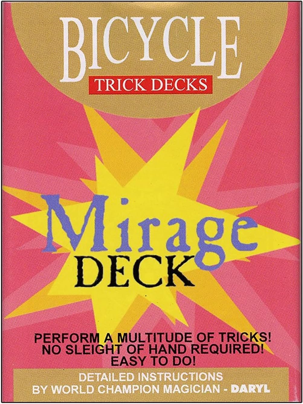 Bicycle Mirage Deck (Red) - Trick Instructions by World Champion Magician - DARYL