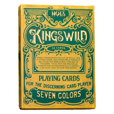 Kings Wild Project Crayons Seven Colors Premium Playing Cards – Poker Size, Custom Index, Vintage-Inspired, Artist-Designed Luxurious Collectible Deck