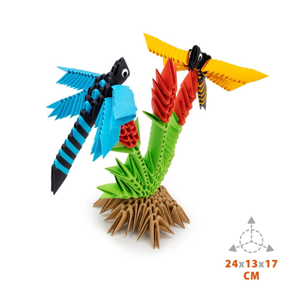 Alexander Origami 3D Dragonfly – 341-Piece 3D Paper Sculpture Kit with Patented Components & Easy Instructions, 24×13×17 cm, Creative STEM Craft for Kids & Adults (8+ Years)