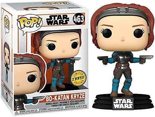 POP Star Wars: The Mandalorian - Bo-Katan Kryze Limited Edition Chase Funko Pop Vinyl Figure (Bundled with Compatible Pop Box Protector Case), Multicolor, 3.75 inches