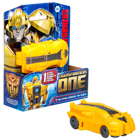 Transformers One Cog Changer Bumblebee (B-127) 4-Inch Robot Action Figure, Interactive Toys for Boys and Girls Ages 6 and Up